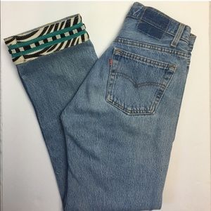 Custom Vintage Levi's 501 Crop High Waist Jeans